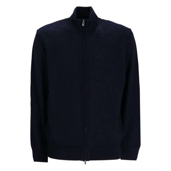 zip-up cardigan