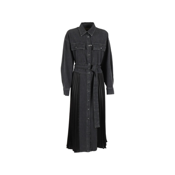 Abito Citrato belted pleated dress