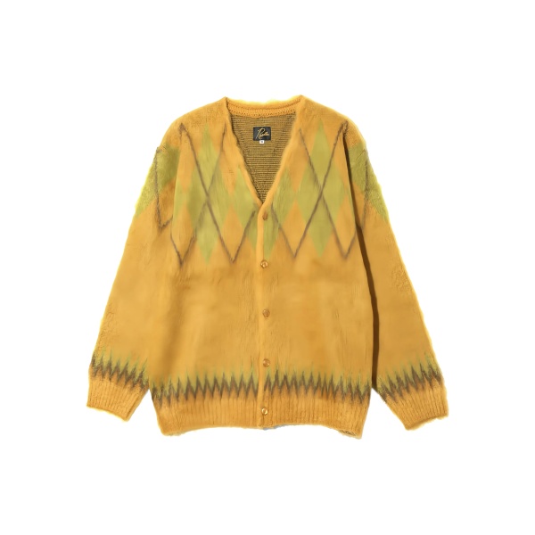 argyle buttoned cardigan