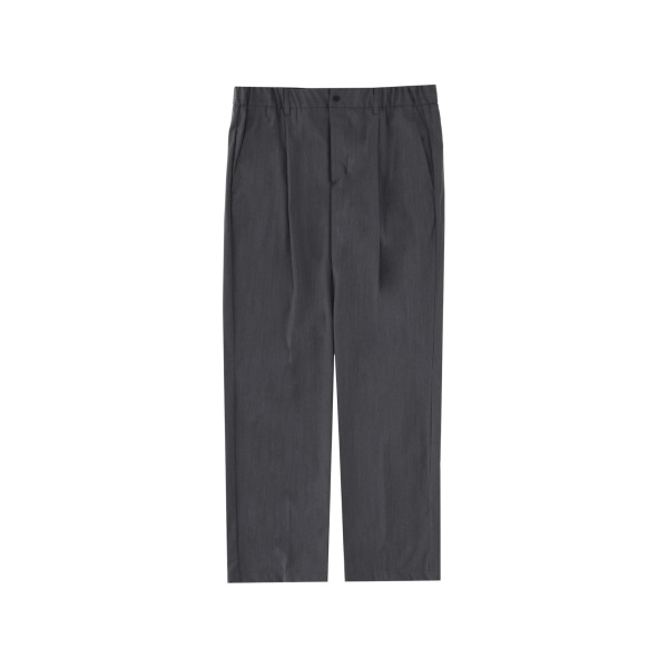 belt-loop pleated trousers