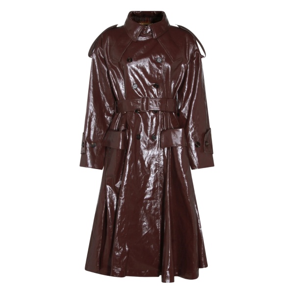 belted buttoned coat
