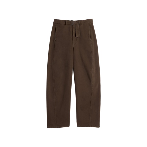 belted twisted trousers