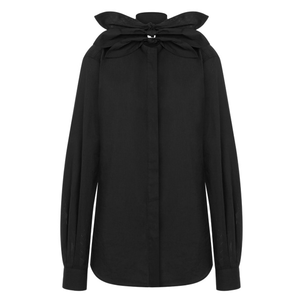 bow-detail shirt