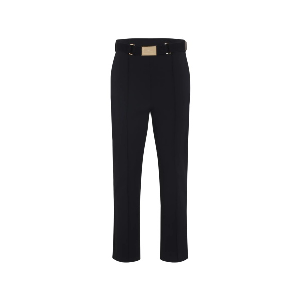 buckle belted trousers