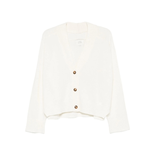 button-fastening ribbed cardigan