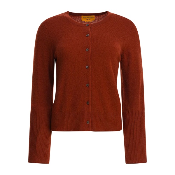 button-front ribbed cardigan