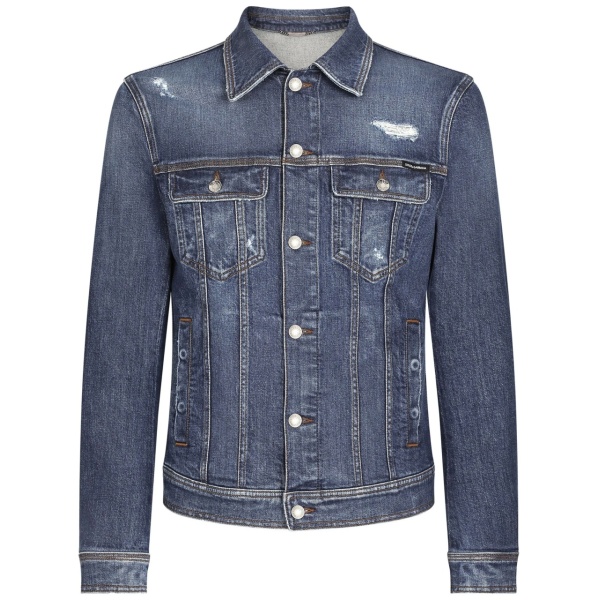 buttoned denim jacket