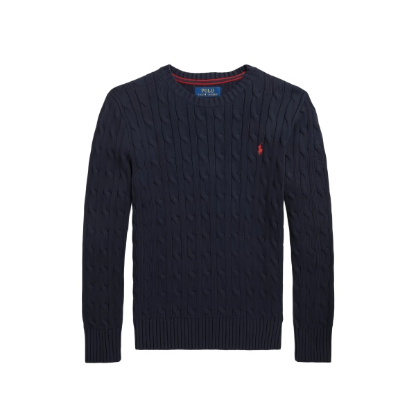 cable-knit crew-neck sweater