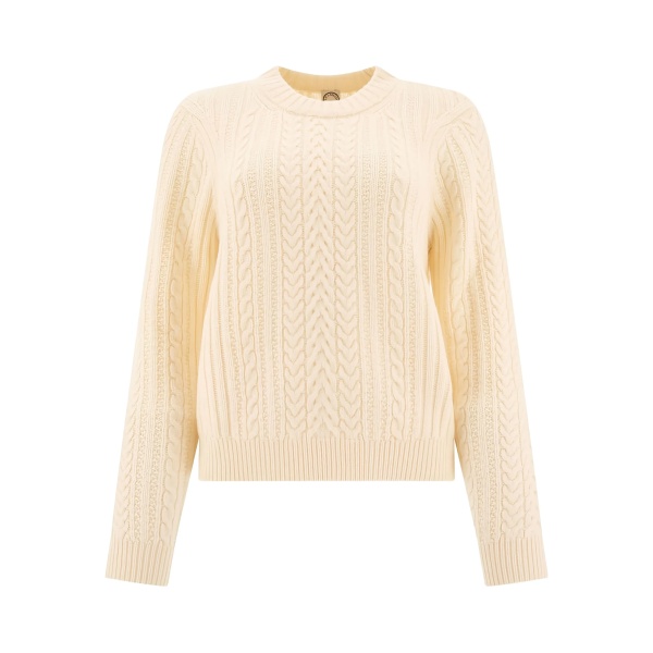 cable-knit ribbed sweater