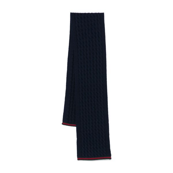 cable-knit wool scarf