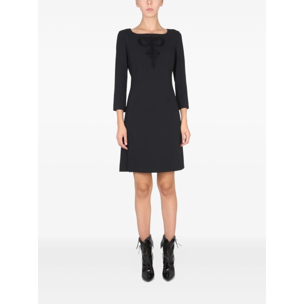 Cady appliqué mini dress