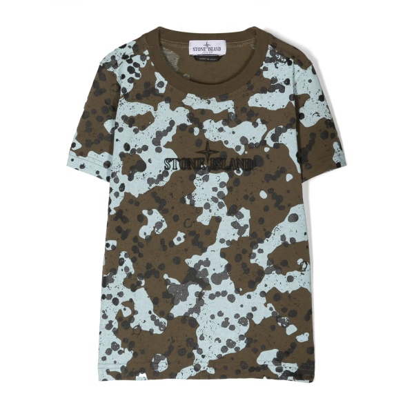 camouflage-print logo-embroidered T-shirt