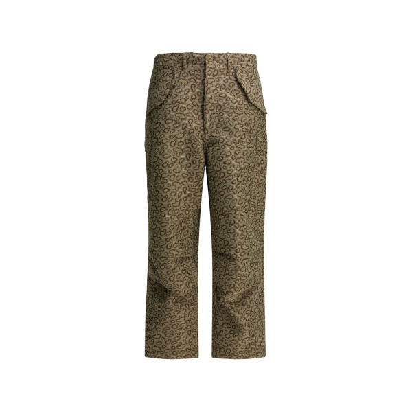 cargo animal-print trousers