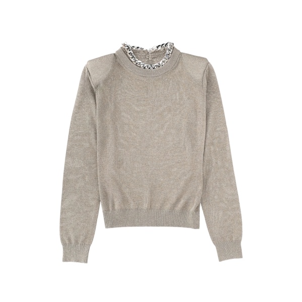 chain-detail sweater
