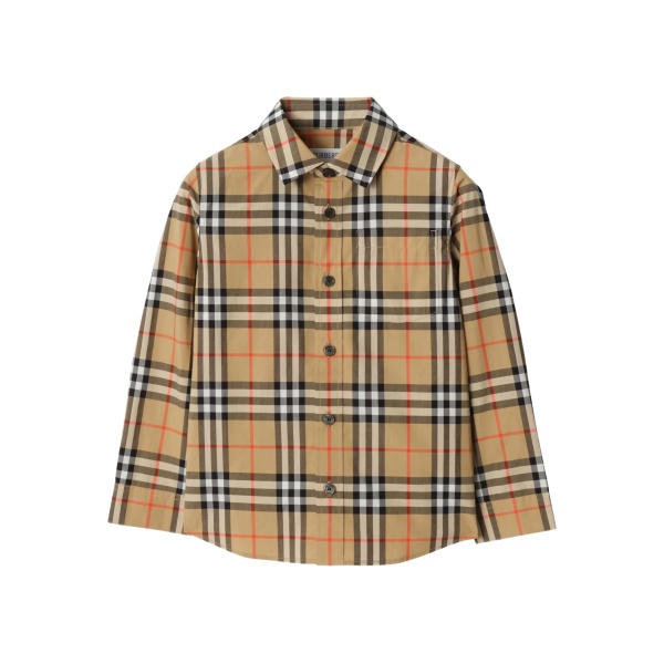 Check-pattern cotton shirt