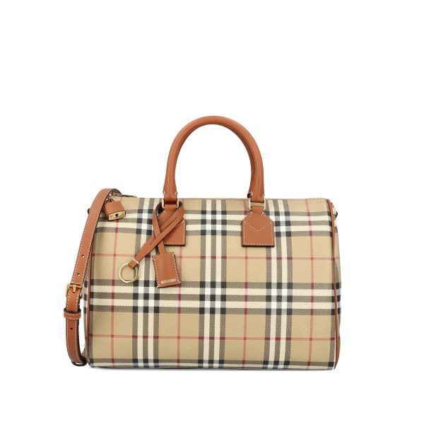 checked cross-body bag