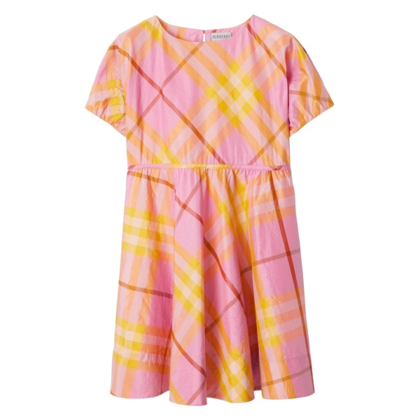 checked silk dress