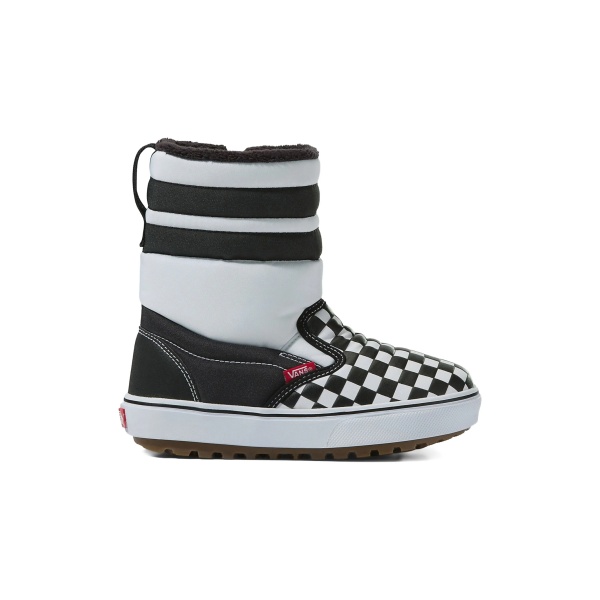 checkerboard striped boots