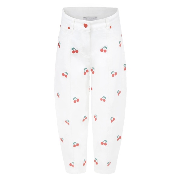 cherry-print jeans
