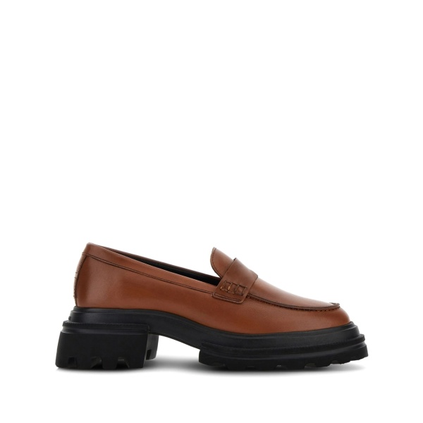 chunky leather loafers