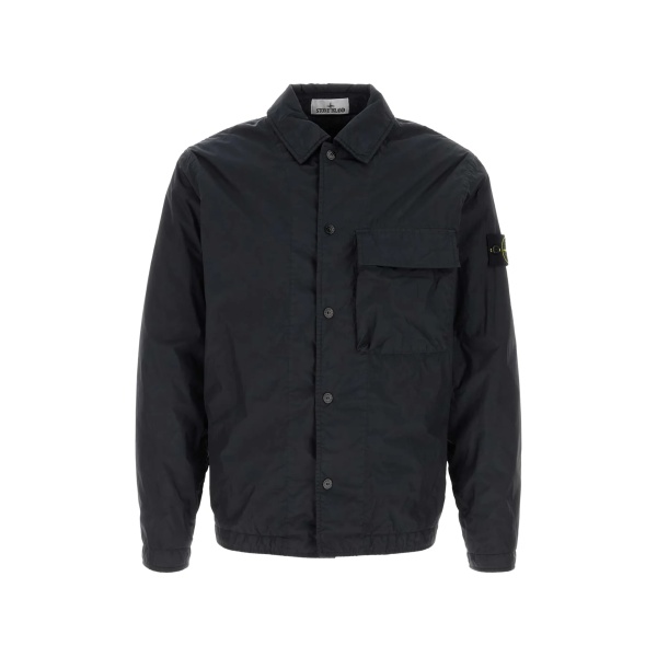 Compass-badge shirt jacket