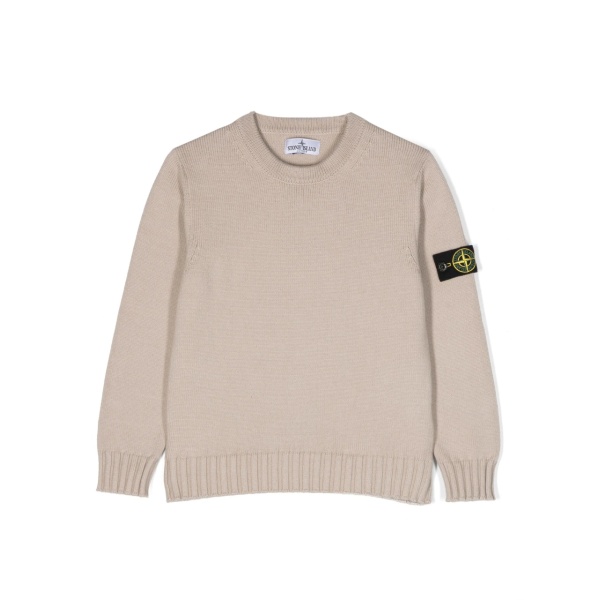 Compass-patch cotton-blend jumper
