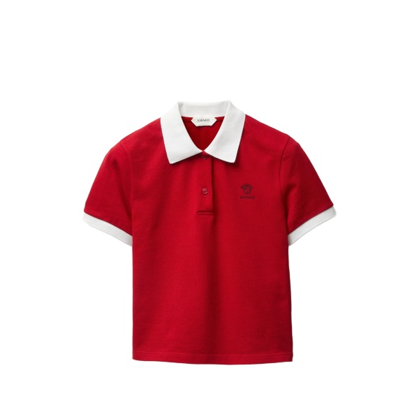 contrast-trim polo shirt