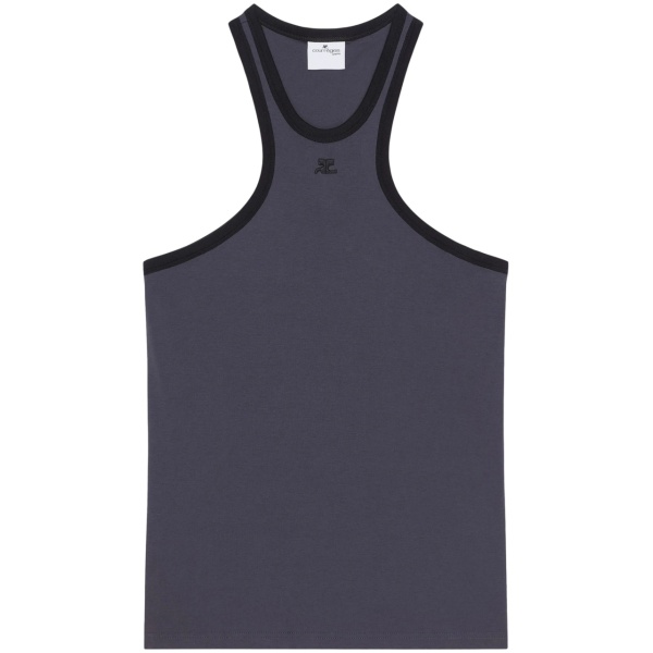 contrasting-trim scuba tank top