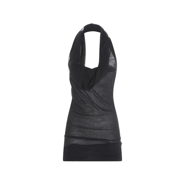 cowl-neck halter top