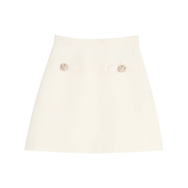 crepe couture mini skirt
