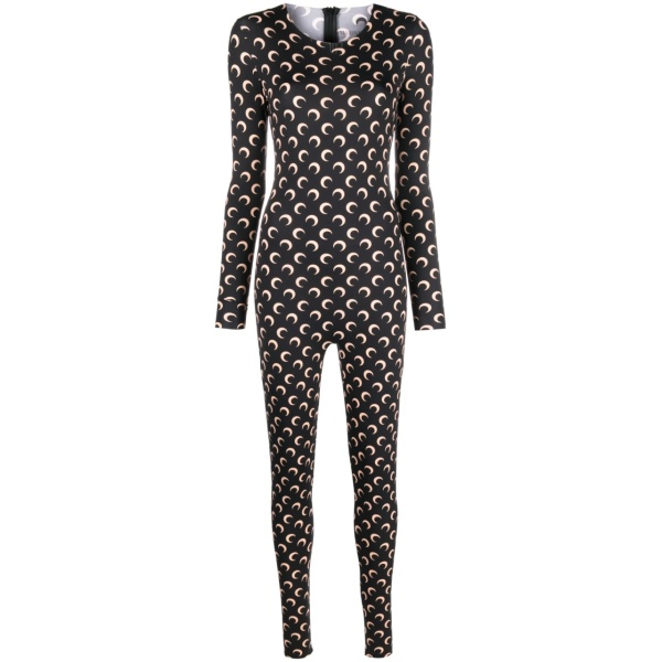 Crescent Moon-print jumpsuit