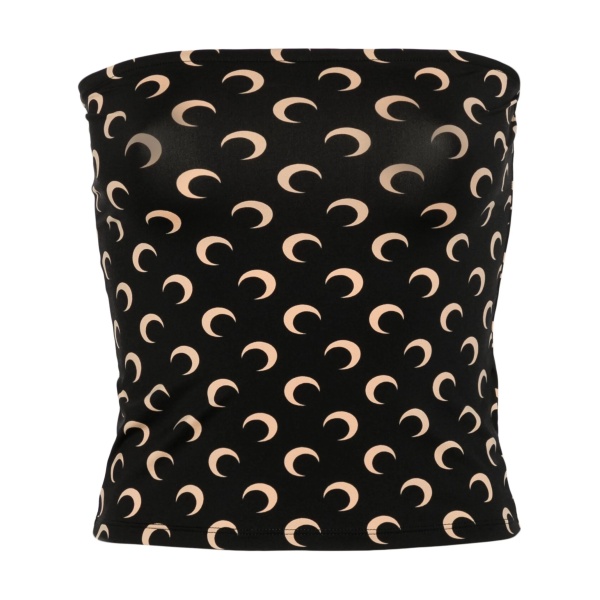 Crescent Moon-print tube top