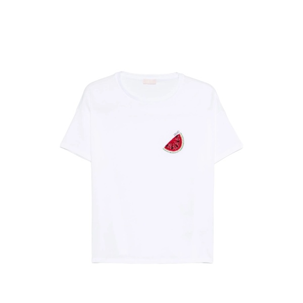 crew-neck embroidered T-shirt