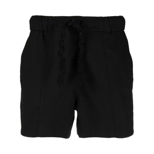 crinkled drawstring-detail shorts