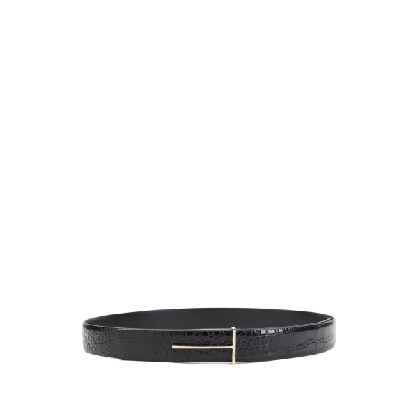 crocodile-effect metal belt