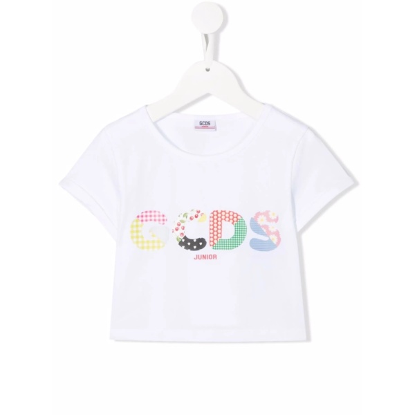 cropped logo-print T-shirt