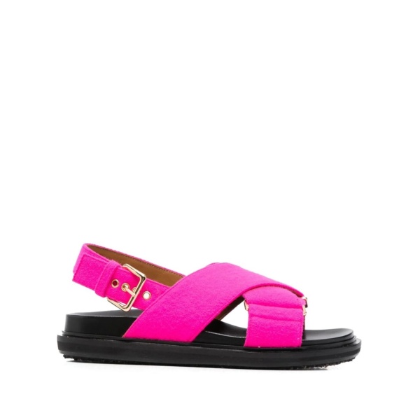 crossover-strap leather sandals