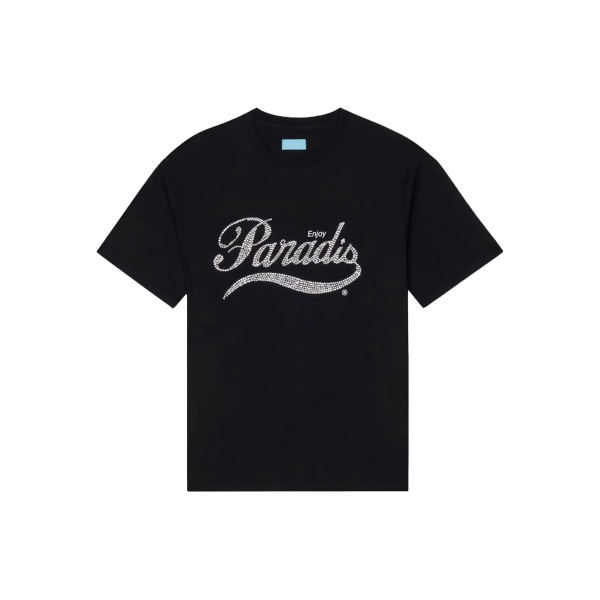 crystal-embellished logo T-shirt