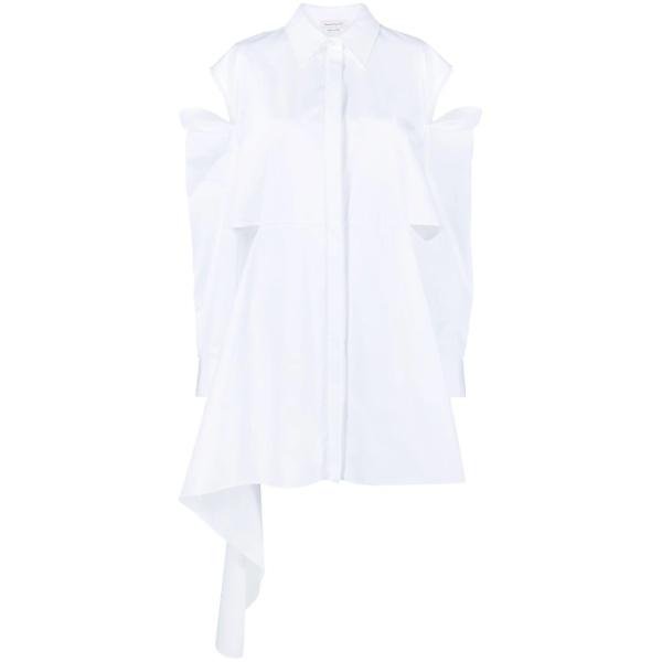 cut-out detail shirt dress