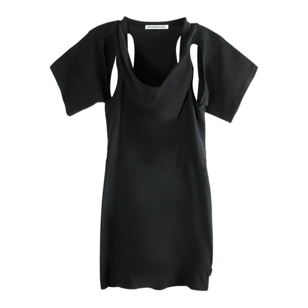 cut-out draped mini dress