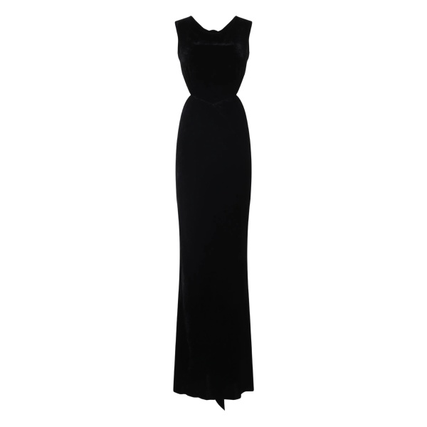 cut-out velvet dress