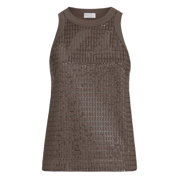 dazzling check-pattern top
