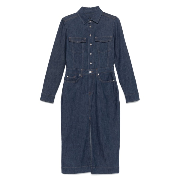 denim midi dress
