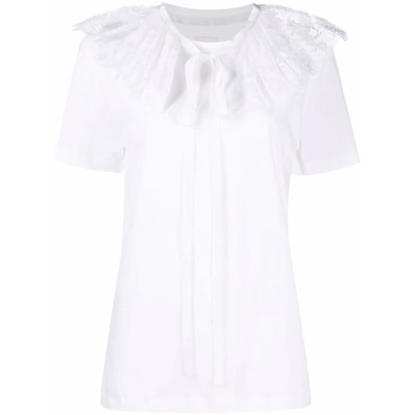 detachable lace-collar T-shirt