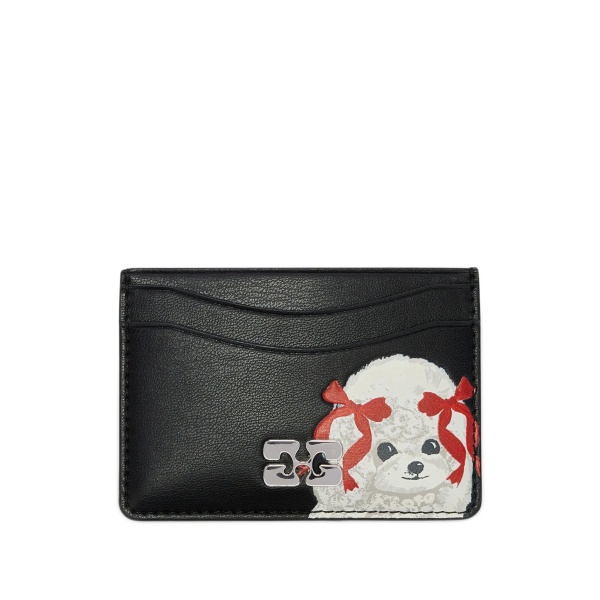 dog appliqué card holder
