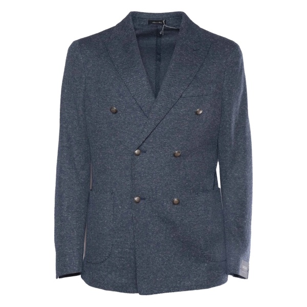 double-breasted textured blazer