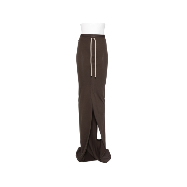 drawstring slit maxi skirt