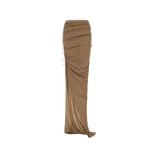 drawstring split asymmetric skirt