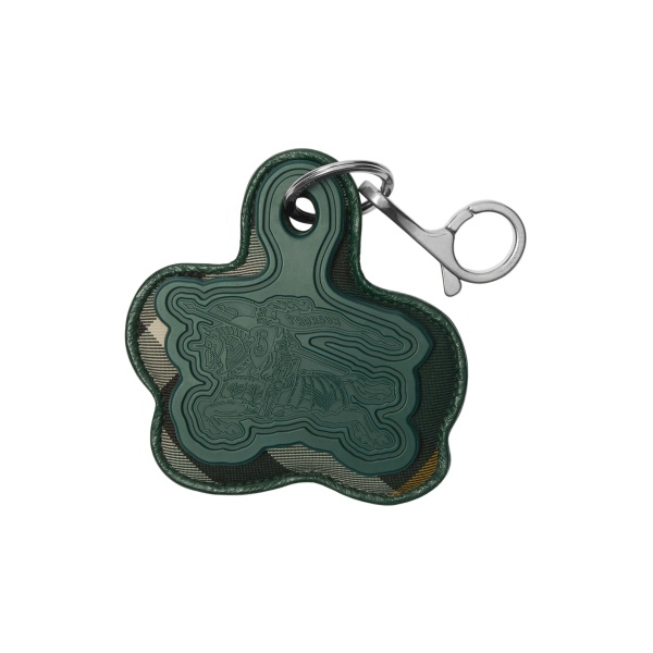 EKD logo-debossed leather keyring