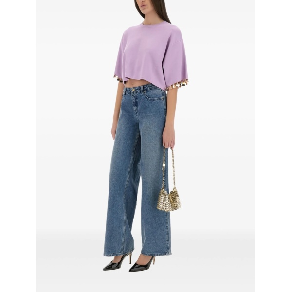 embellished cropped T-shirt